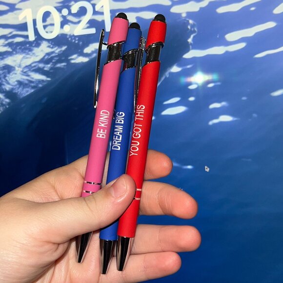 One Heavy Duty Stylus Ballpoint Pen - Positive Affirmations - Random - Picture 2 of 6